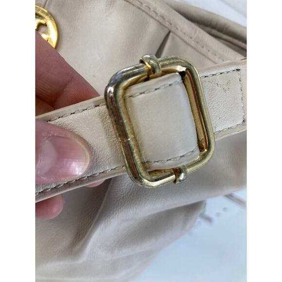 TORY BURCH MEDIUM IVORY LEATHER VERONA FOLDOVER CROSSBODY BAG - Picture 9 of 16